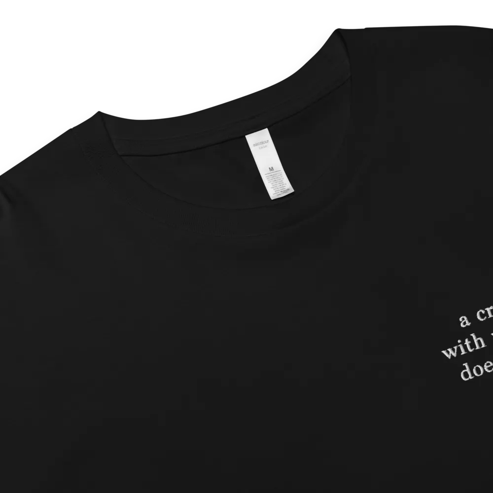 Creature With Which One Women's Crop Top Embroidered product image (3)