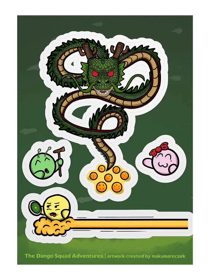 Dango Dragon Year Set - Kiss Cut Sticker Sheet product image (1)