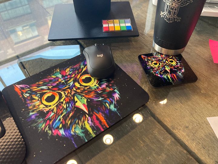 Drippy Owl Coaster (Black) product image (2)