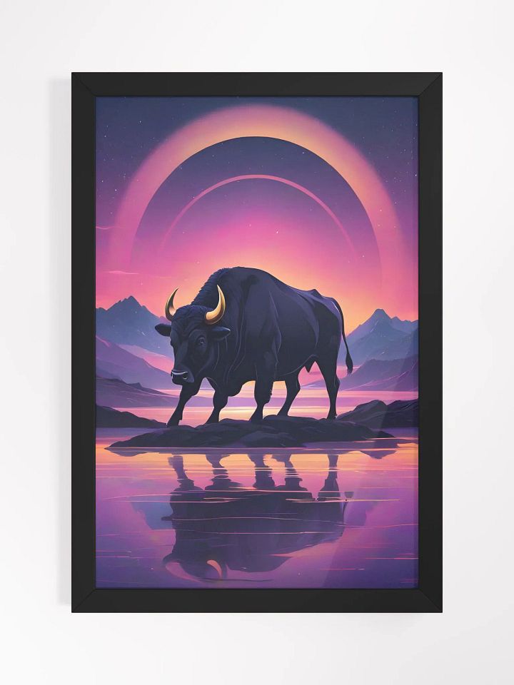 Neon Bull Framed Poster product image (2)