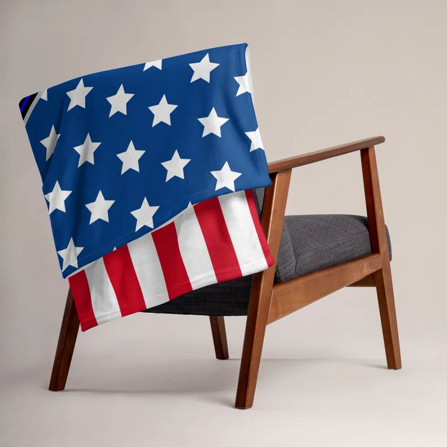 Patriot Wolf Throw Blanket product image (15)