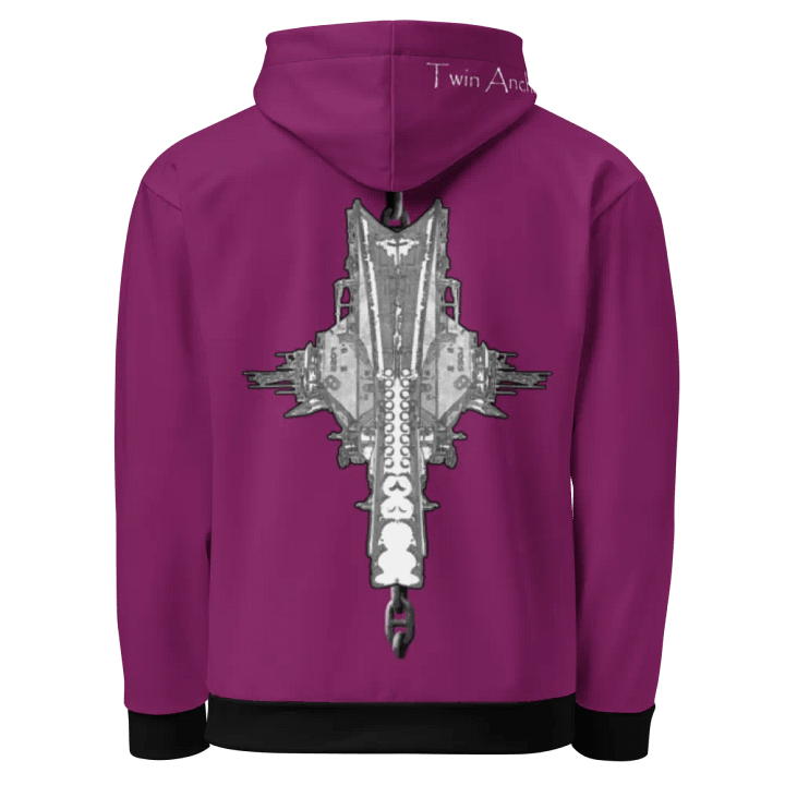 Eggplant Foss double tug Sketch Hoodie product image (1)