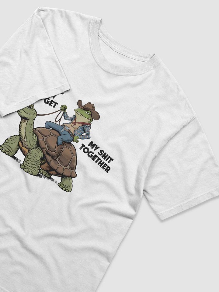 Cowboy Frog Riding Turtle Cartoon T-Shirt product image (2)