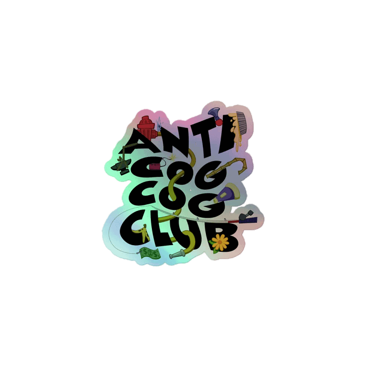 Anti Cog Cog Club Holographic Sticker product image (1)
