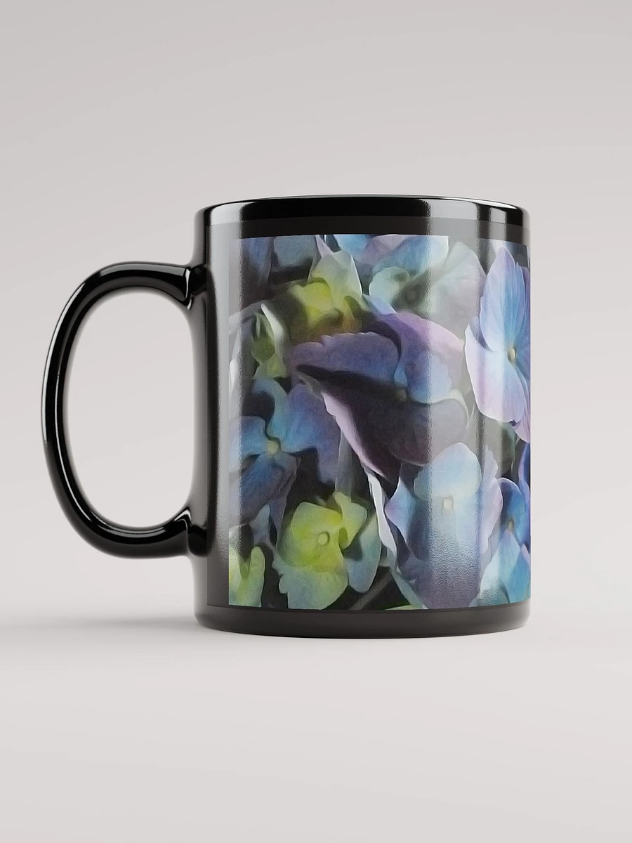 Blue and Purple Hydrangea Group Black Coffee Mug product image (6)