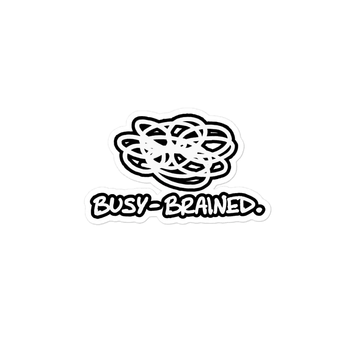 BUSY-BRAINED (lined design) magnet product image (2)
