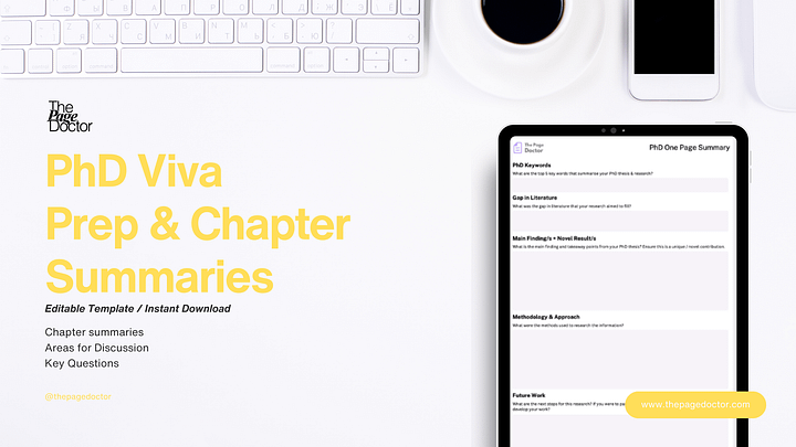 PhD VIVA Chapter Summary Preparation product image (2)