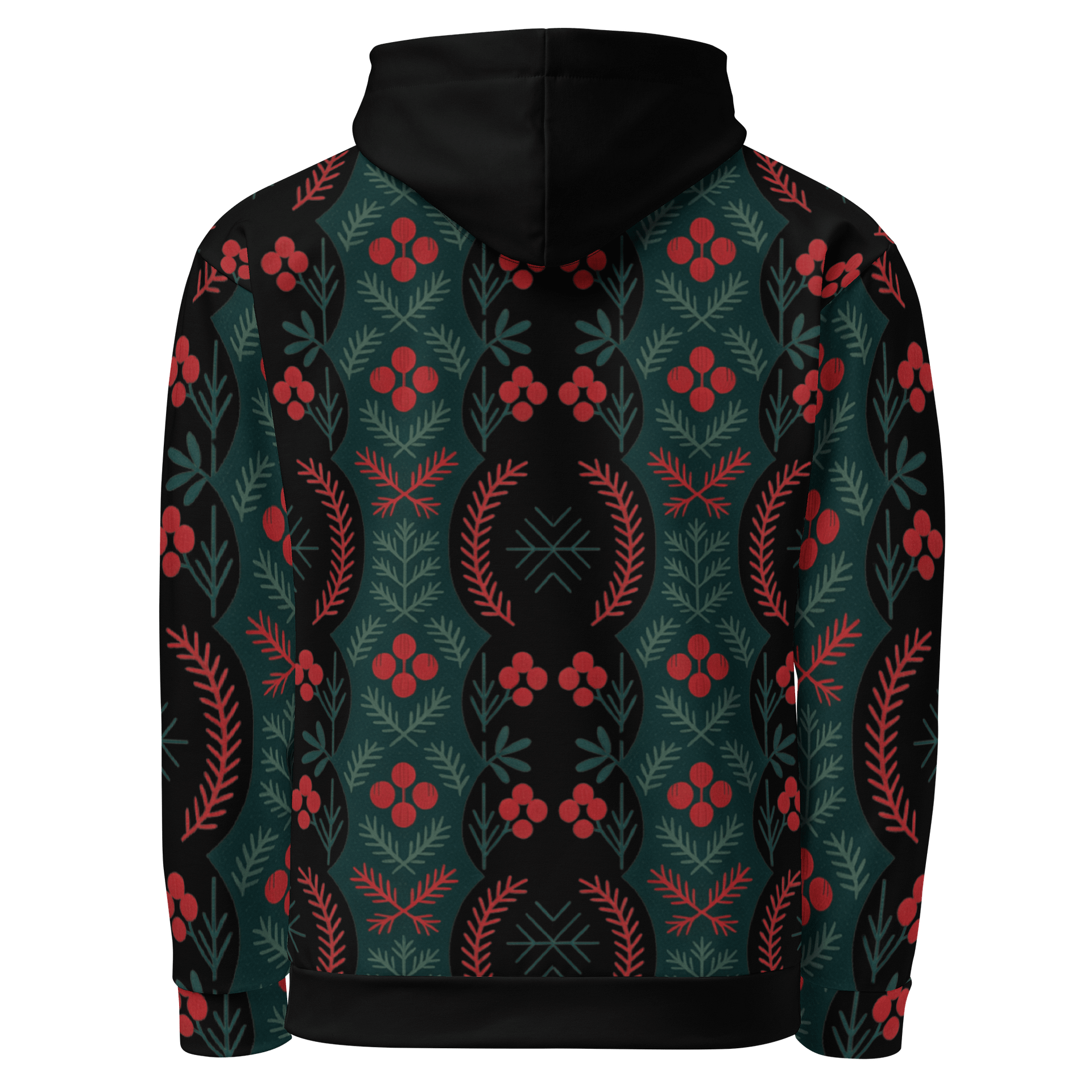 Festive Folk Art Hoodie – Holly & Pine Edition product image (4)
