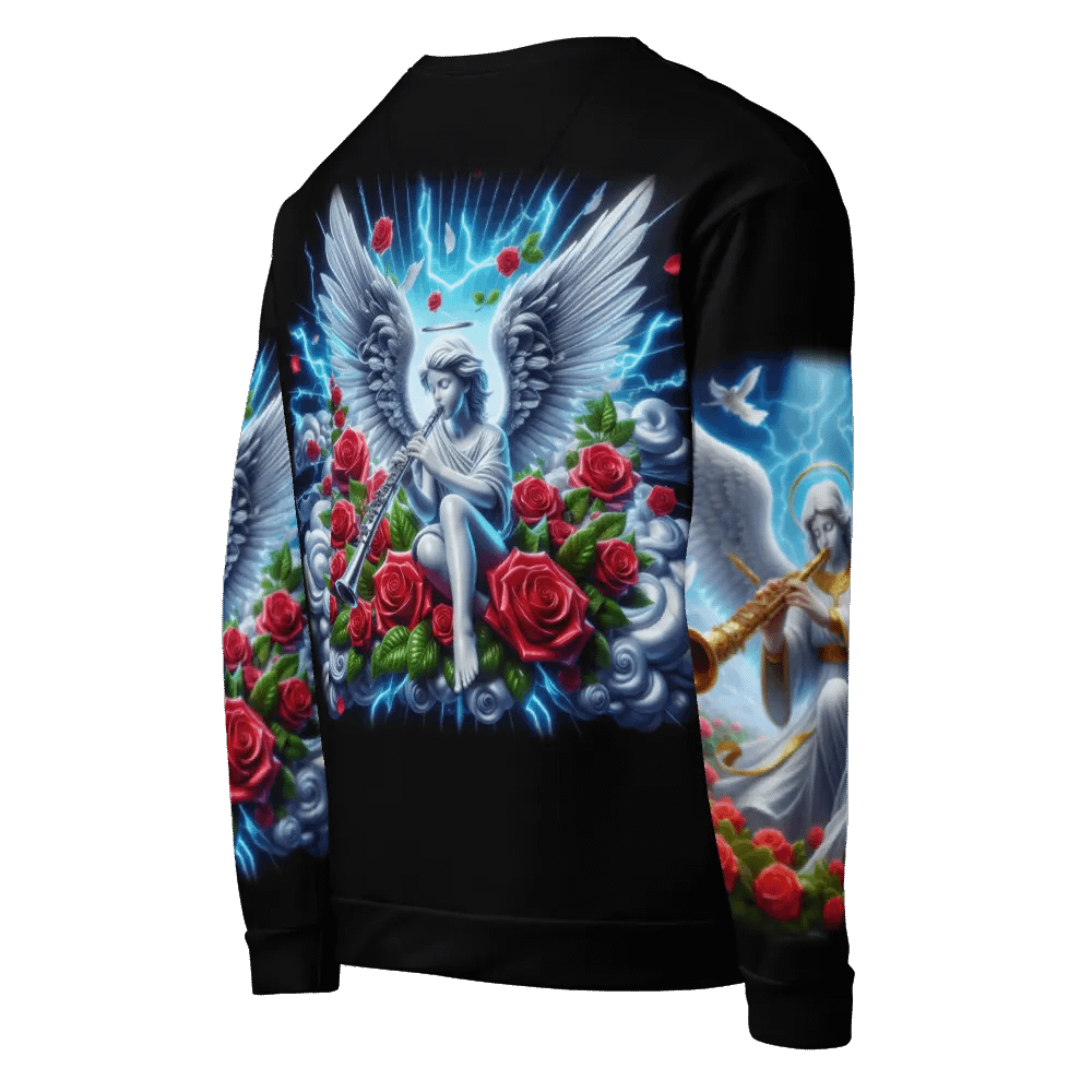 Angels making Music with a Clarinet - All-Over Unisex Sweatshirt #5 product image (8)