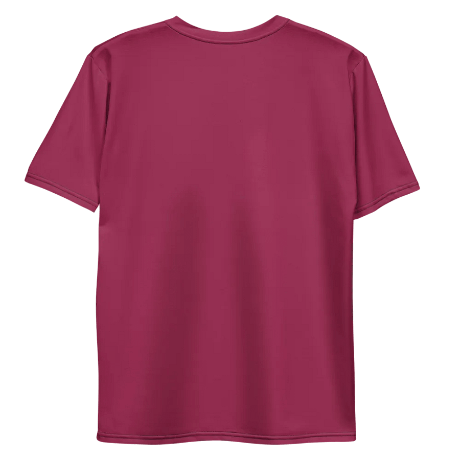 Plain Dark Red True Summer Men's Crewneck Polyester Heavyweight Premium T-Shirt by Treasure Pie product image (10)