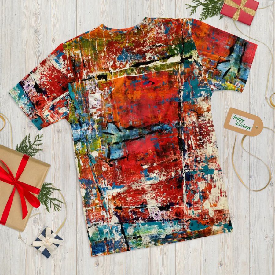 original abstract painting on all over printed tshirt product image (11)