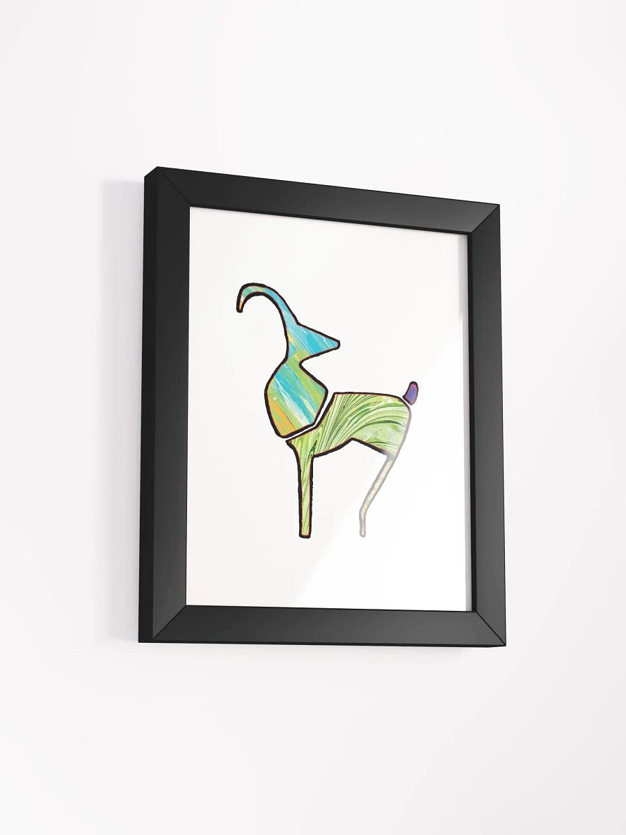African Art Colorful Animal Silhouette Burst Framed Poster product image (8)