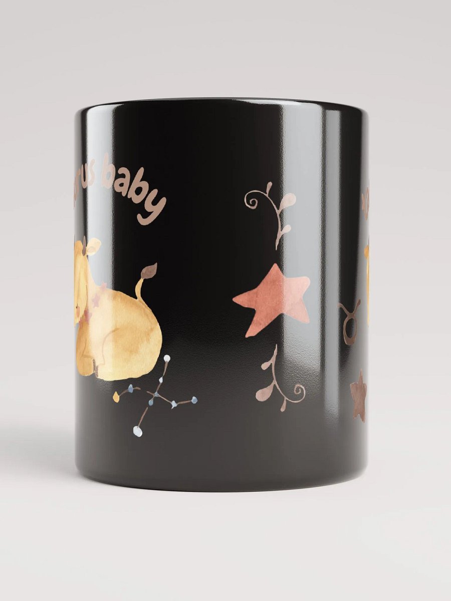 Taurus Baby April 20 – May 20 BLACK GLOSSY MUG Baby Gift, New Baby Gift, Fun Astrology Gift product image (9)