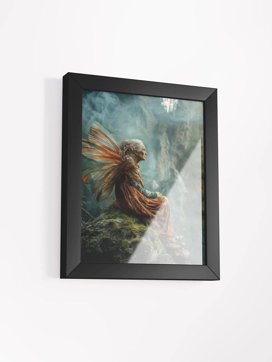 Elder fairy on a rock - Framed High Quality Matte Poster product image (2)