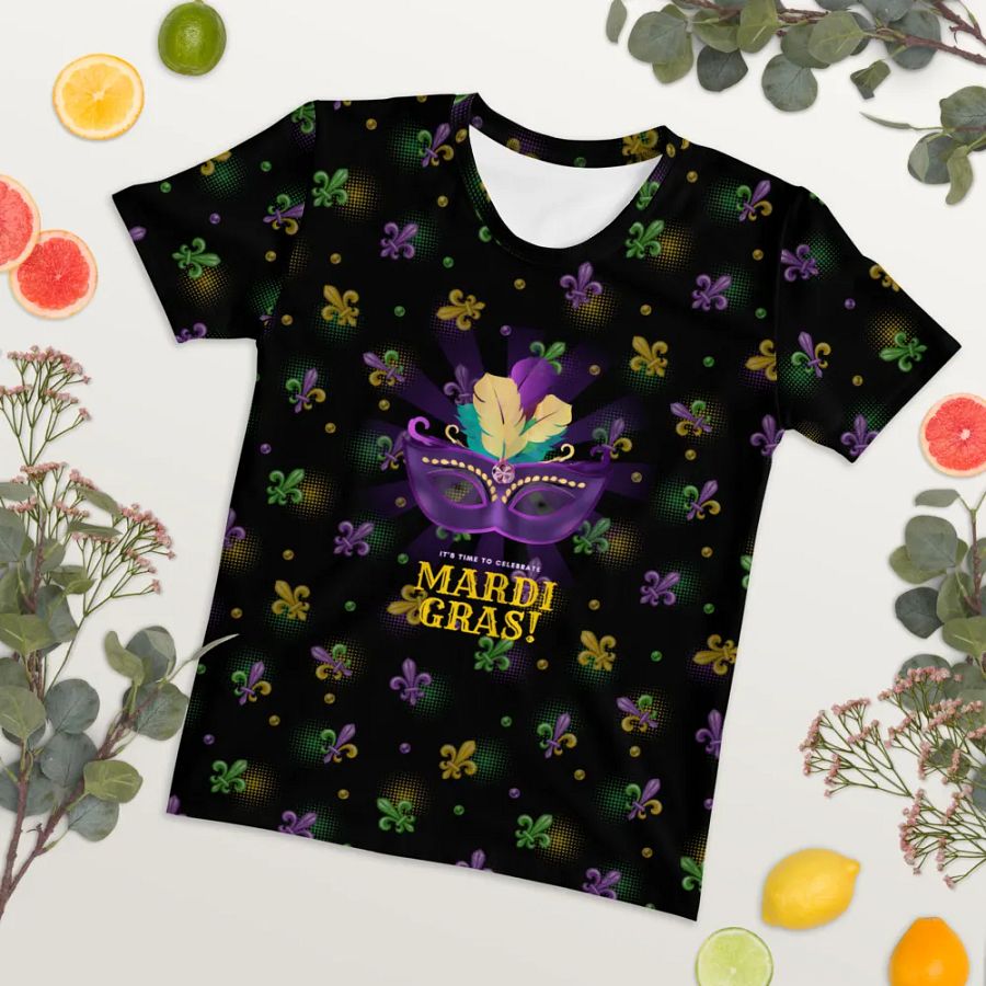 Mardi Gra All Over Print T-shirt product image (7)