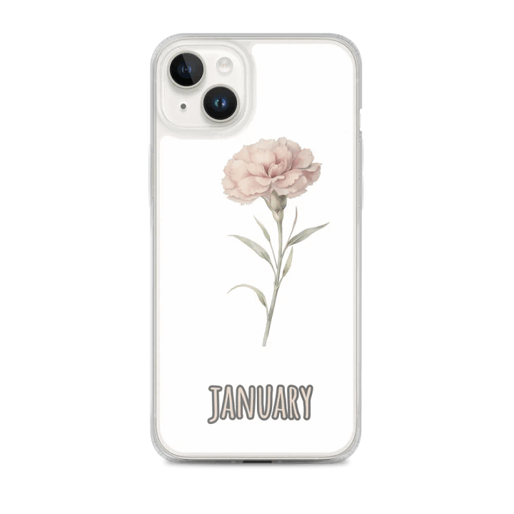 January Carnation Clear iPhone® Case product image (1)