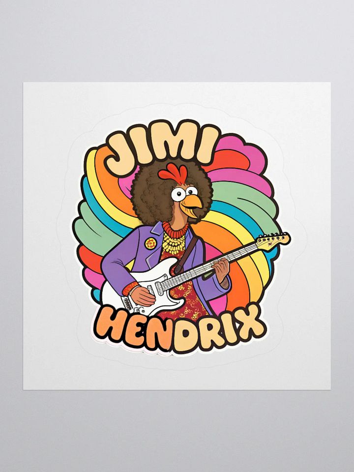 Groovy Jimi Hen-drix Guitarist Sticker product image (2)
