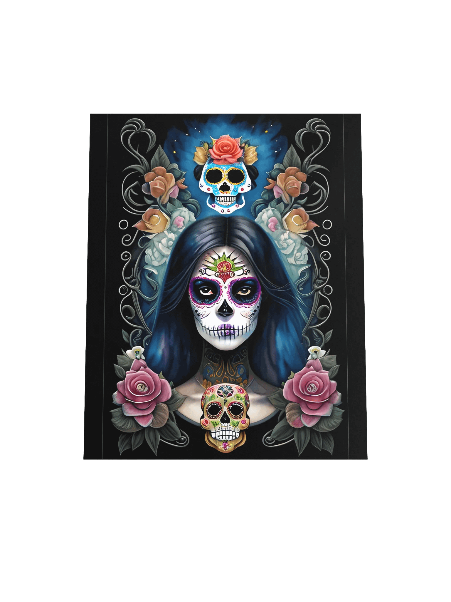 Sugar Skull Art - Girl in Skull Makeup Poster product image (20)