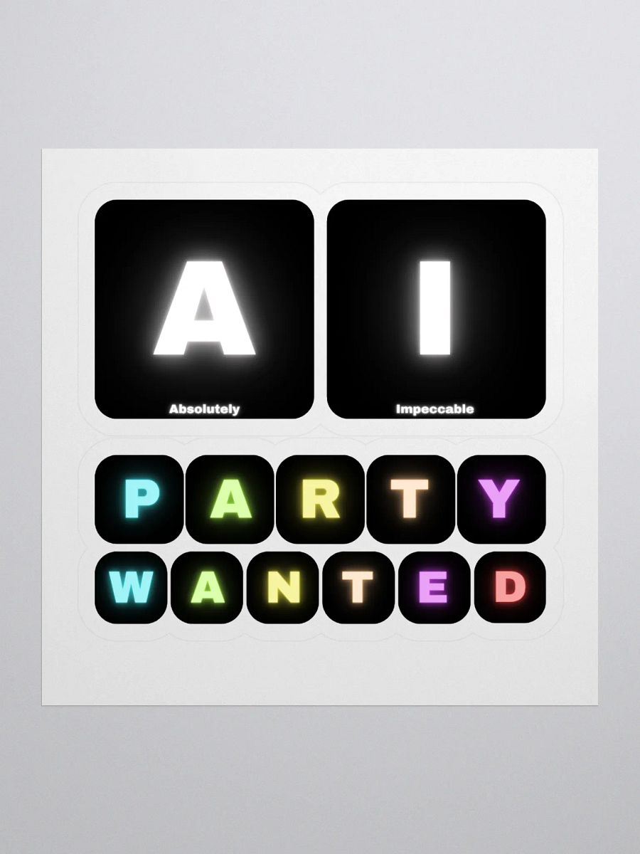 Absolutely Impeccable Party Wanted Stickers product image (1)
