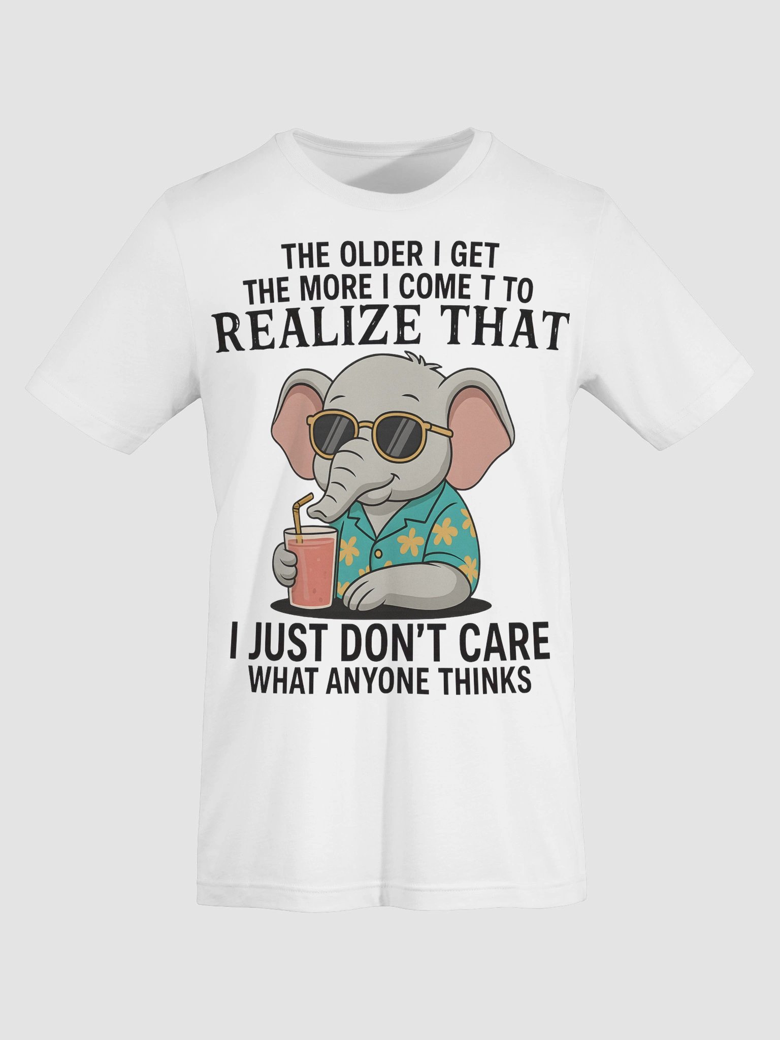 "I Just Don’t Care What Anyone Thinks" Retro Aging Humor Tee product image (7)