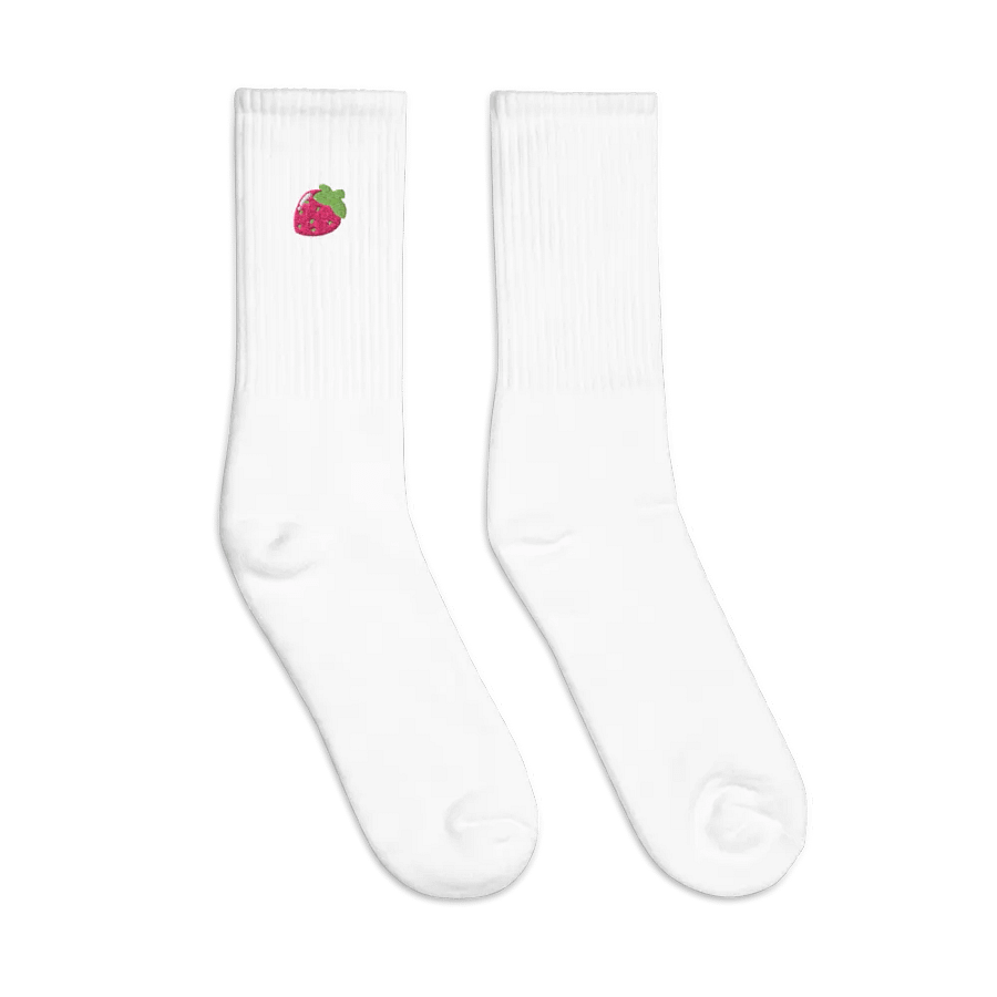 Strawberry Bliss Embroidered Socks product image (3)