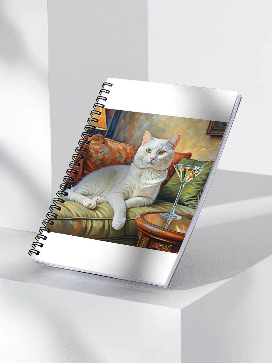 CLASSEY CAT ON COUCH NEXT TO MARTINI product image (3)