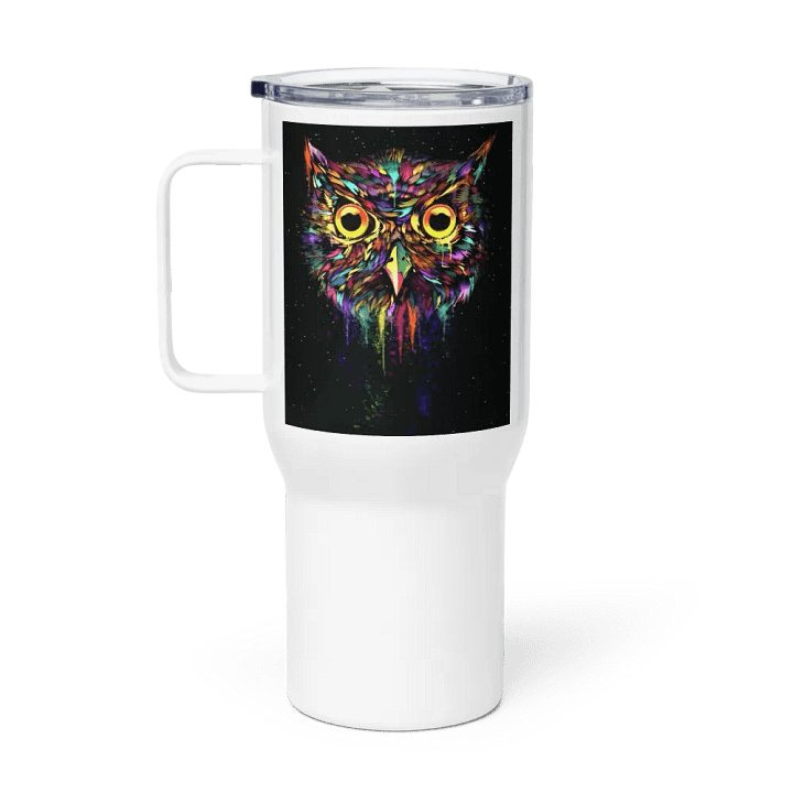 Drippy Owl Travel Mug with Handle product image (1)