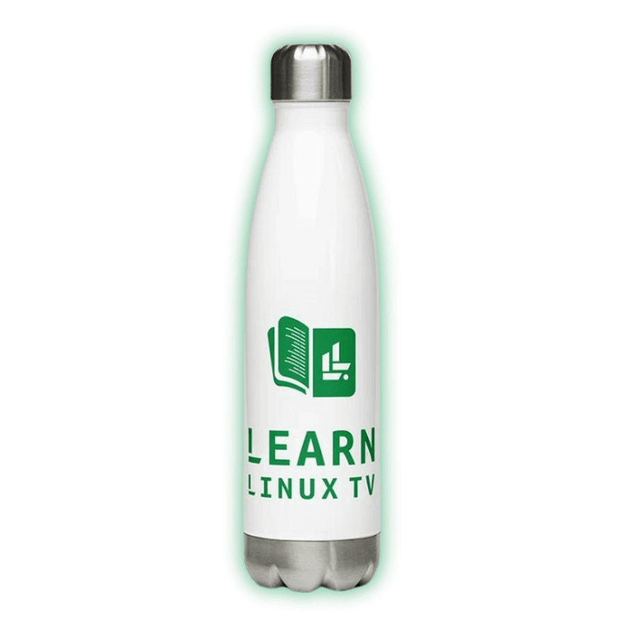 Learn Linux TV Stainless Steel Water Bottle product image (1)