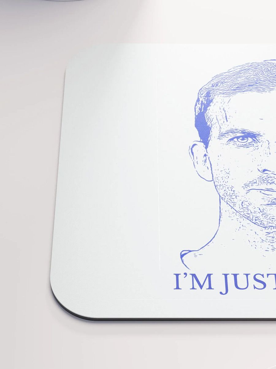 I'm Just a Patsy Mouse Pad (Blue/White) product image (6)