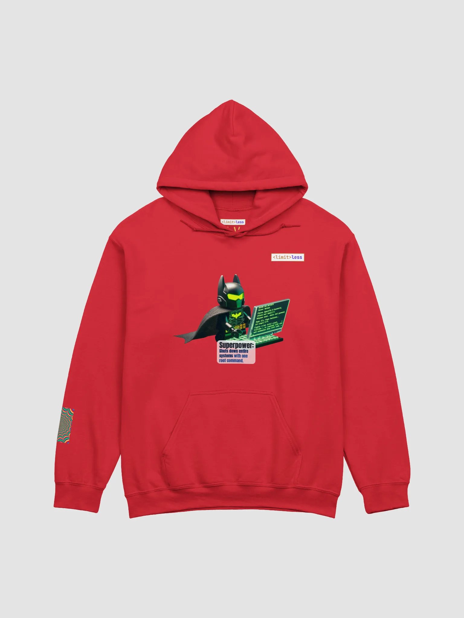 Terminal Knight Hoodie – Dark Mode Vigilante Gear for Coders | Limitless Techwear product image (1)