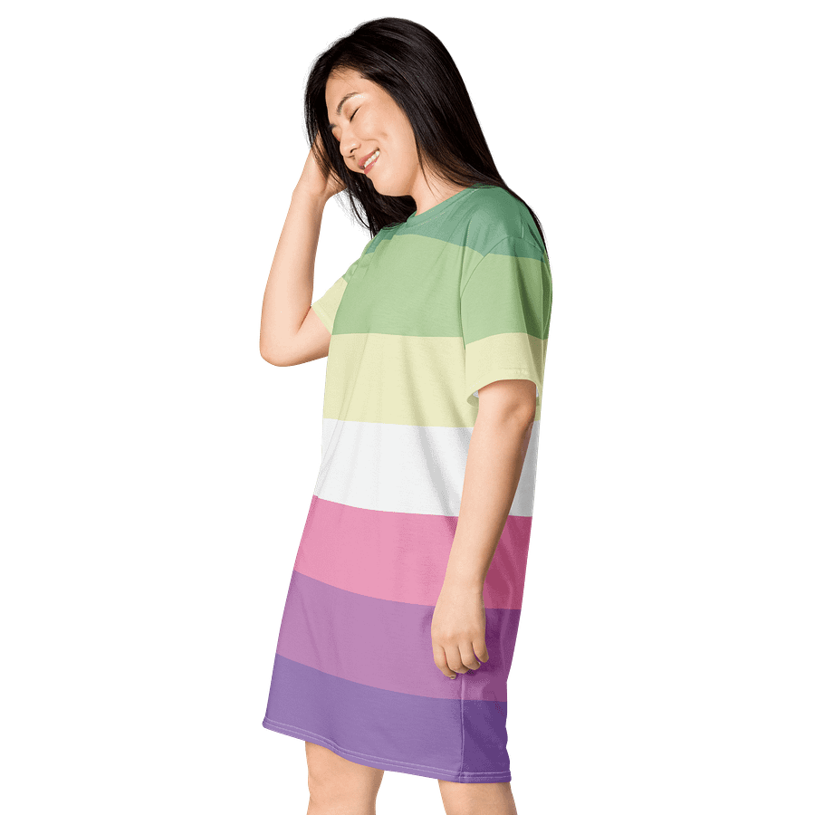 Genderfae Pride Flag T-shirt Dress product image (3)