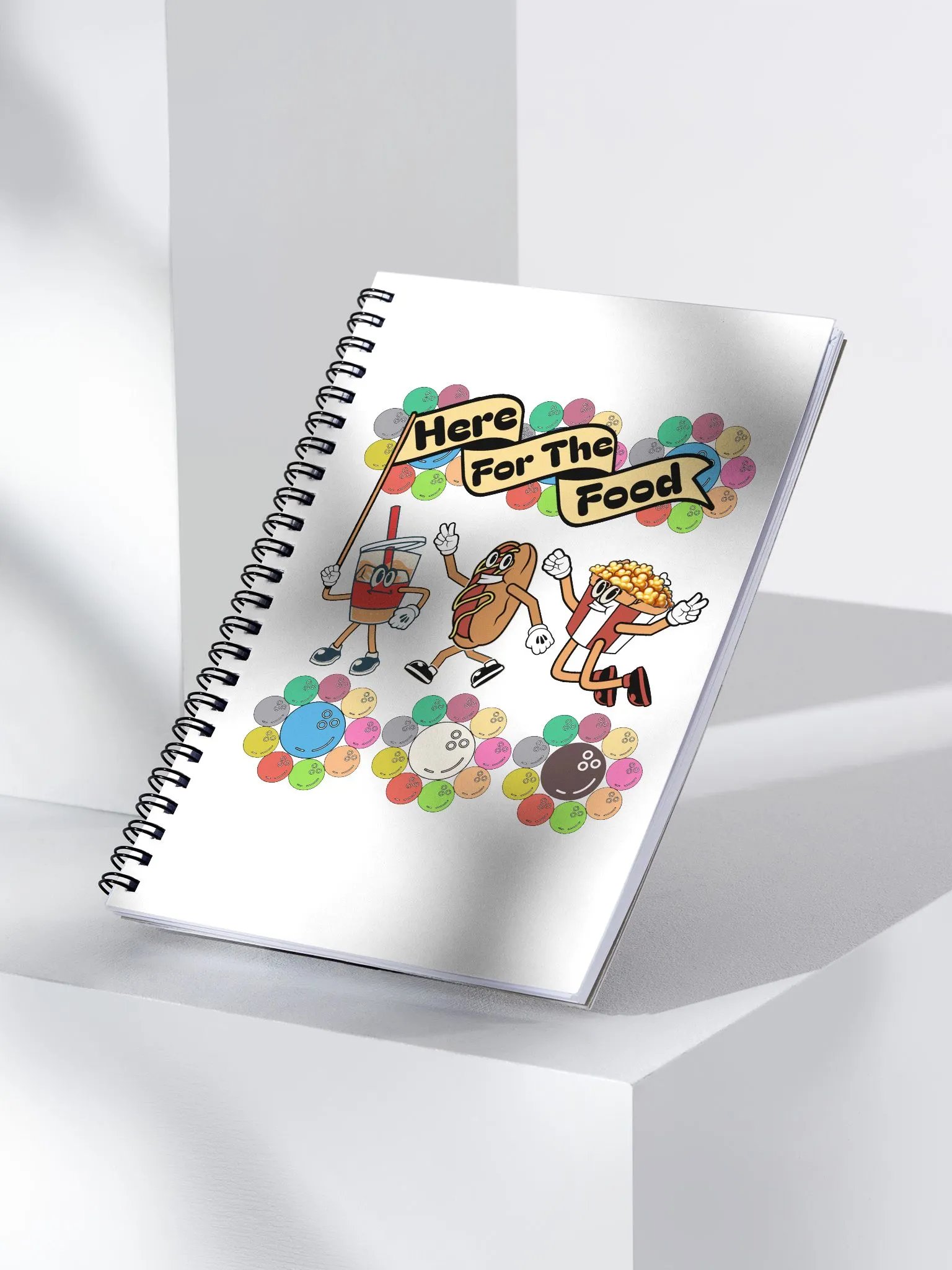 Here For The Food Bowling Foodie Fun Spiral Notebook product image (2)