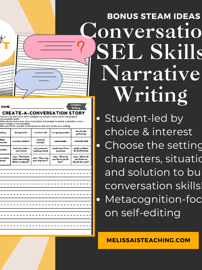 SEL Skills Writing + Editing 5-Pack with STEAM Extensions 2nd 3rd 4th 5th Grade, Social & Emotional Learning product image (3)