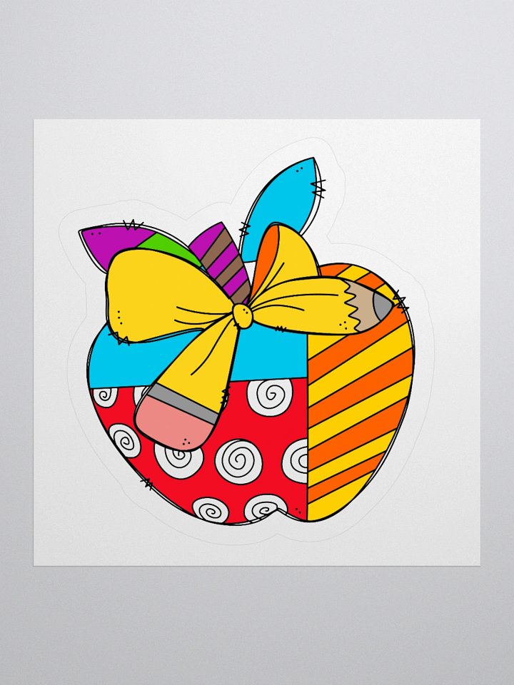 Back to School Apple Kiss Cut Sticker product image (1)