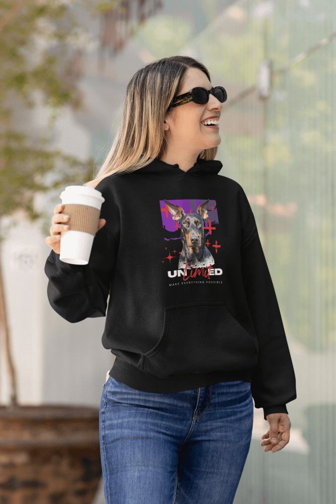 Doberman Unlimited (Make Everything Possible) Premium Pullover Hoodie by Lane Seven product image (1)