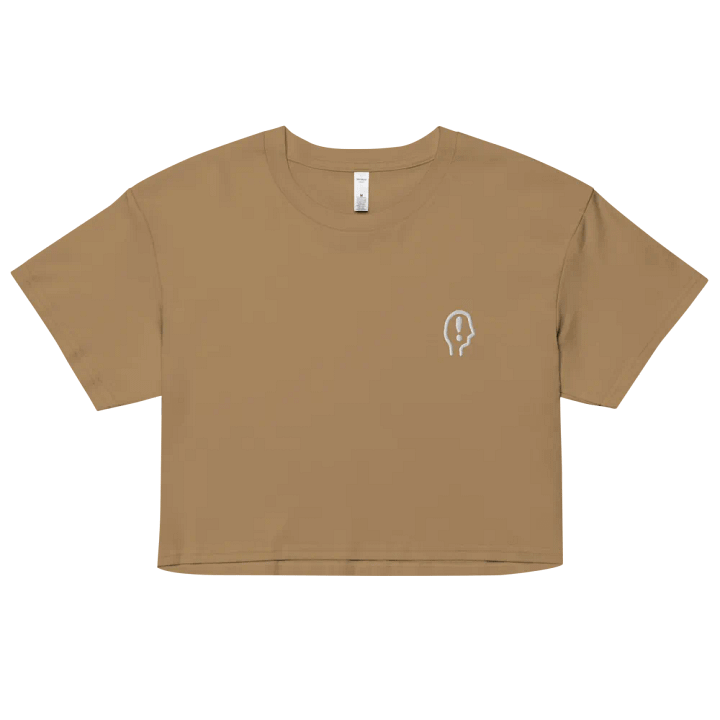 EXCLAIMING MENTALLY (L.C. white) embroidered cotton crop top product image (13)