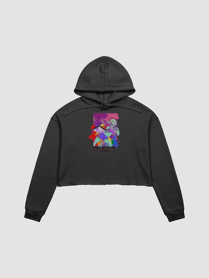 Running of the Trolls Crop Hoodie Front Logo product image (1)