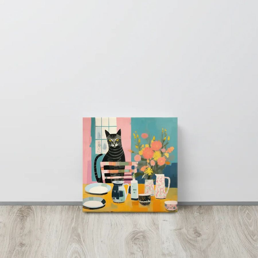 Art2401-18 Eclectic Cat Still Life - Canvas Print - sm product image (11)