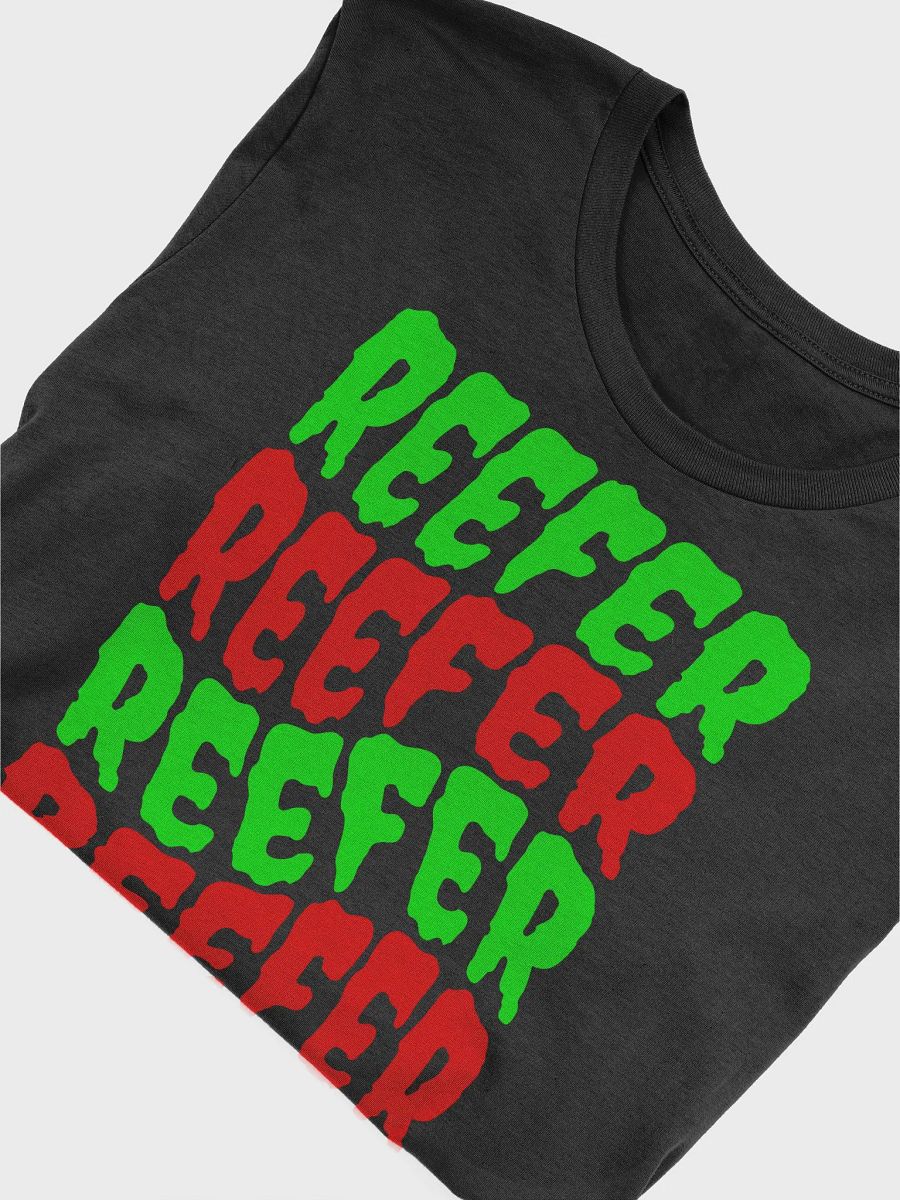 Reefer Red Green Tee, High Holiday Weed Black T-Shirt, Cannabis Clothing product image (5)