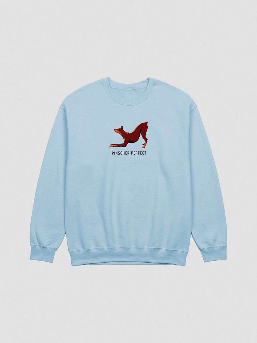 Pinscher Perfect Sweatshirt (Embroidered) of a Doberman Pinscher(Red) product image (4)