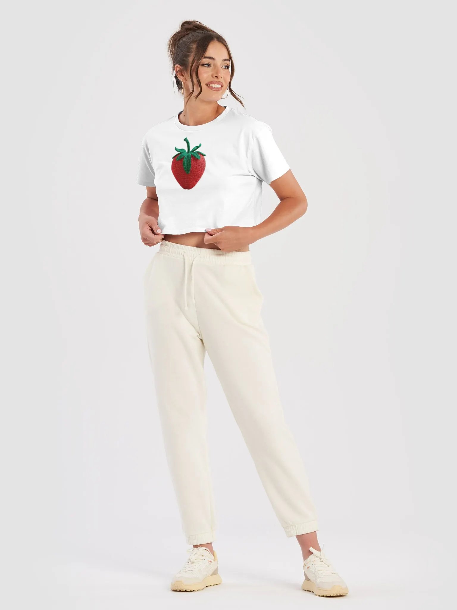CozyAvocado Women's Premium Strawberry Crop Top #7 product image (5)