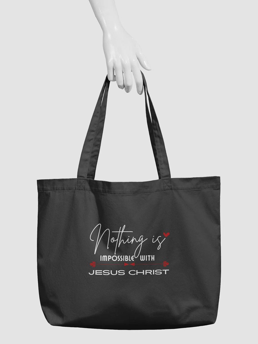 Nothing Is Impossible With Jesus Christ Eco Tote bag product image (3)