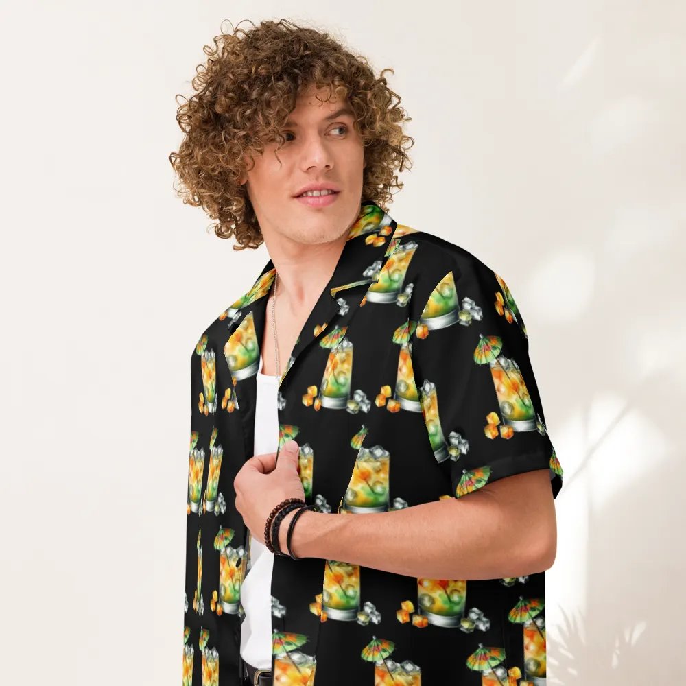 Hawaiian Style Beach Shirt, Umbrella Cocktail product image (5)