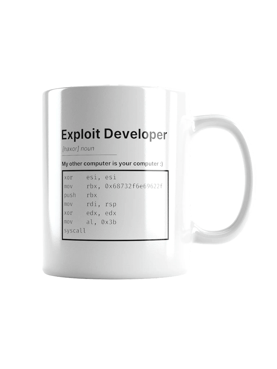 Exploit Developer Coffee Mug product image (1)