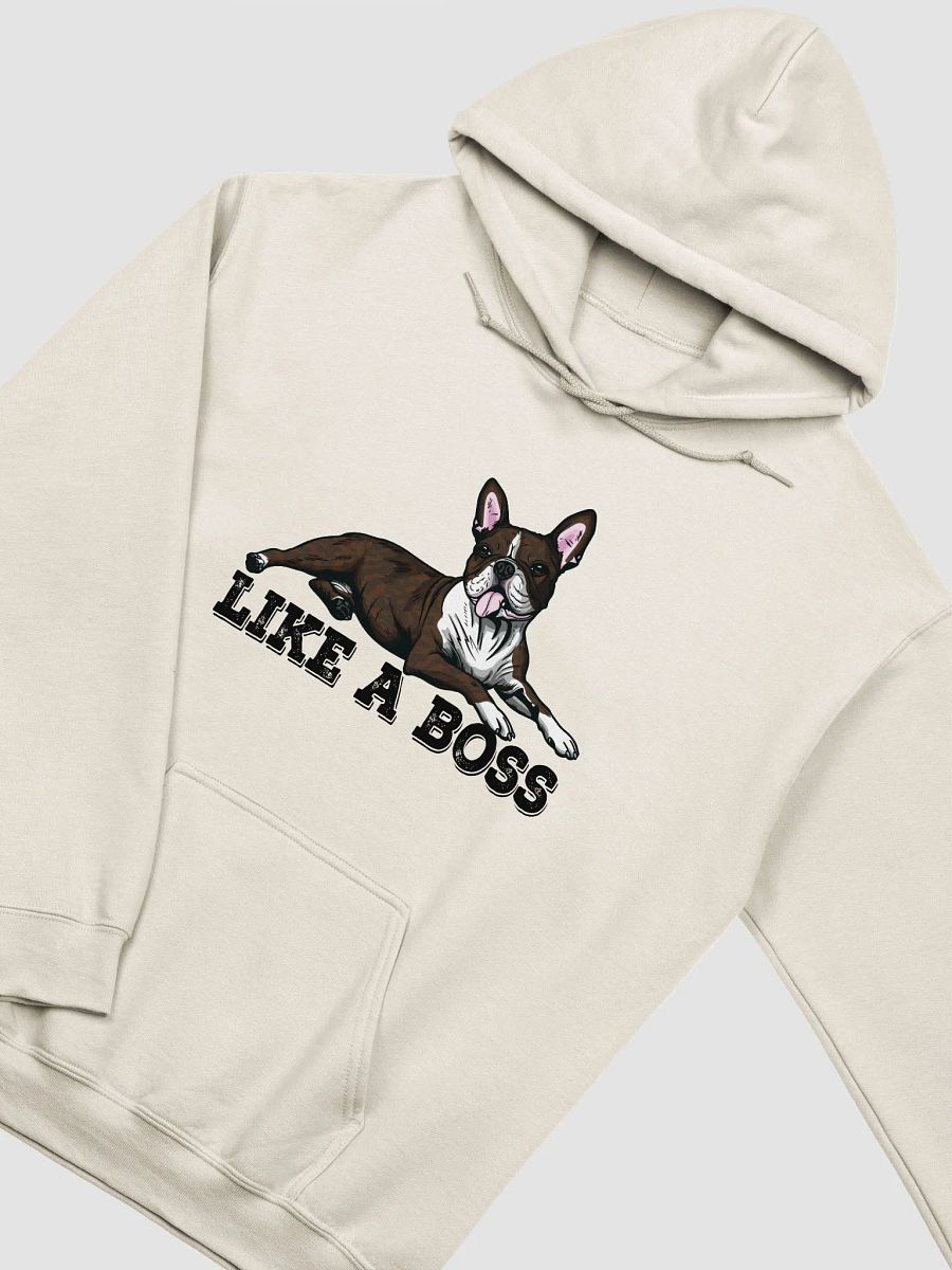 Like a Boss Hooded Sweatshirt of a Boston Terrier(Brindle) | Funny Hoodie for Bostie Paw-rents product image (22)