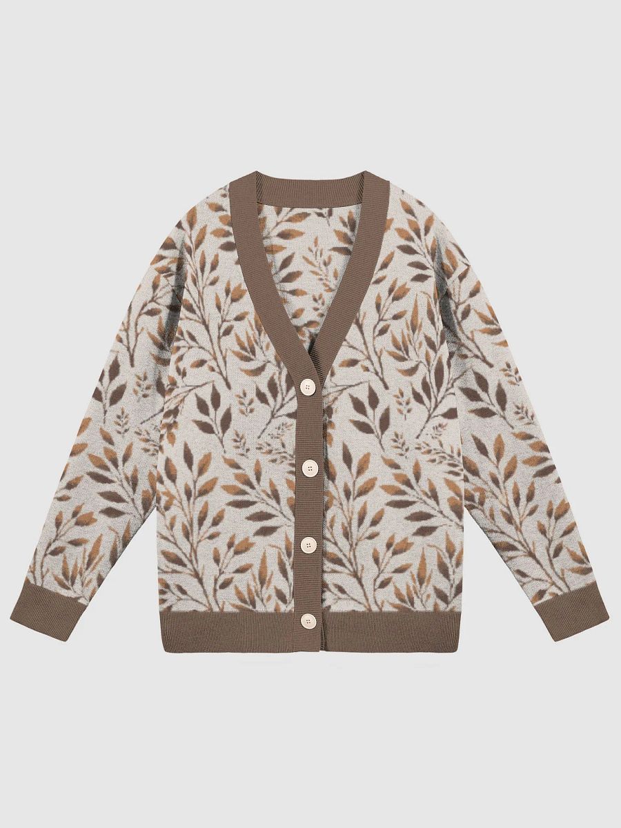 Botanical Leaves Brown and Cream Cardigan product image (1)