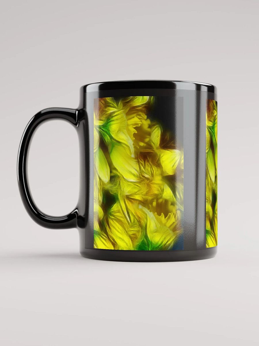 Abstracted Yellow Daffodils Black Coffee Mug product image (6)