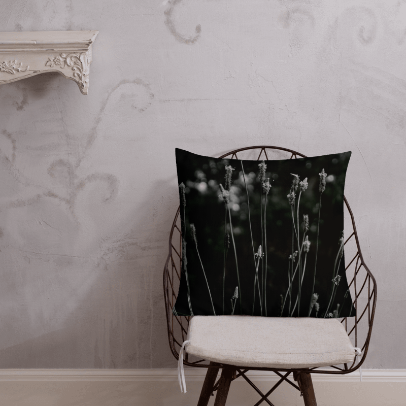 Premium-Kissen - Wildblumen schwarzweiß product image (5)