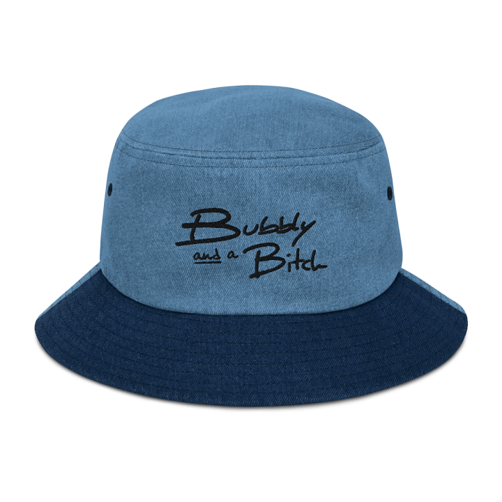 Bubbly and a B*tch (black) embroidered denim bucket hat product image (8)