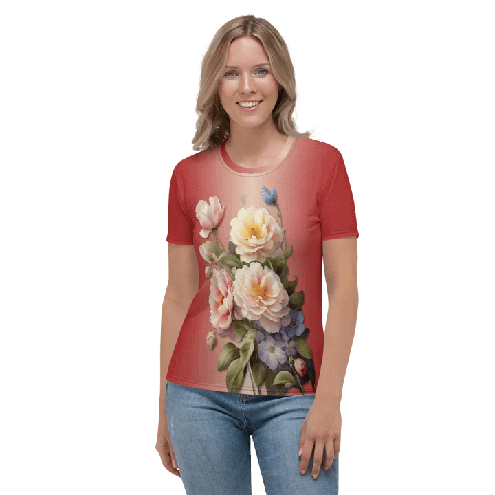 Floral Themed All Over Print T-shirt product image (2)